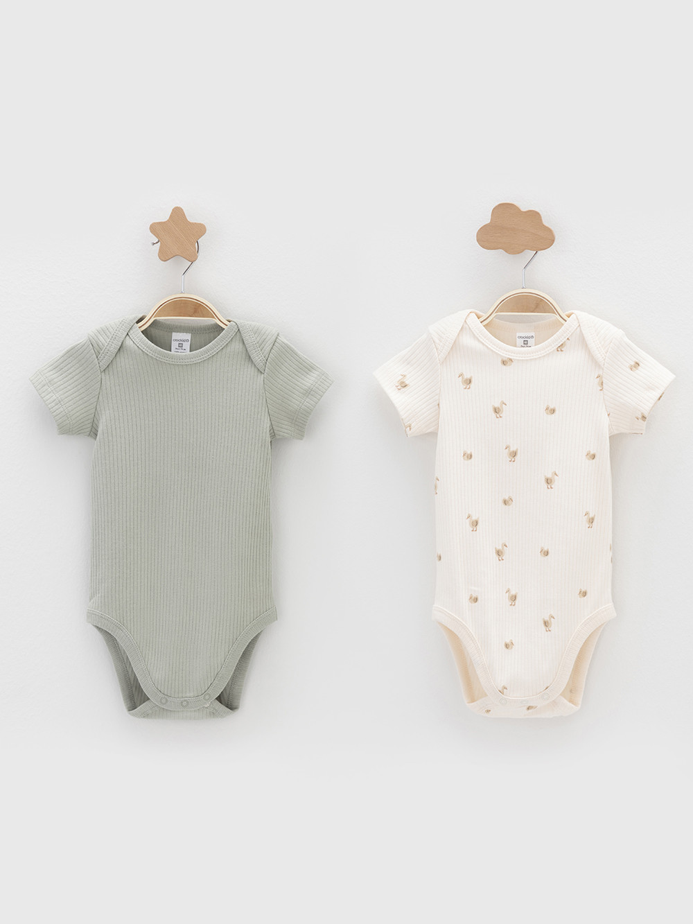 Боди для новорожденных, артикул: К 6525-2уп, цвет: зеленый