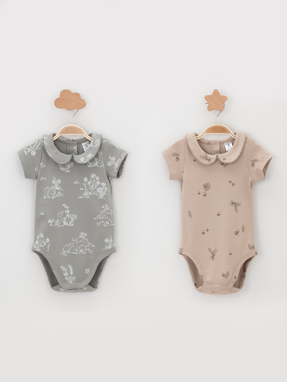 Боди для новорожденных, артикул: К 6540-2уп, цвет: хаки