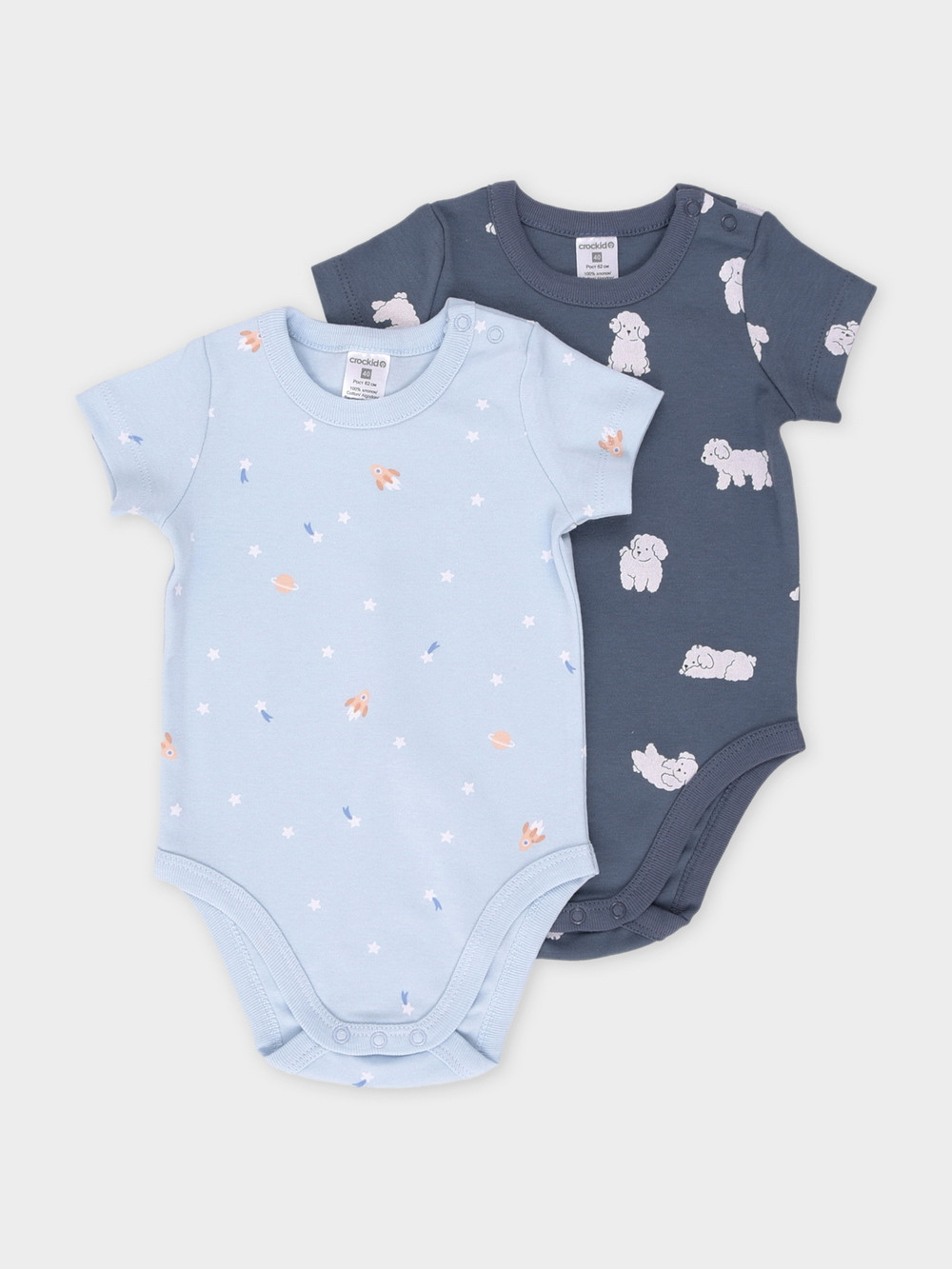 Боди для новорожденных, артикул: К 6073-2уп, цвет: голубой