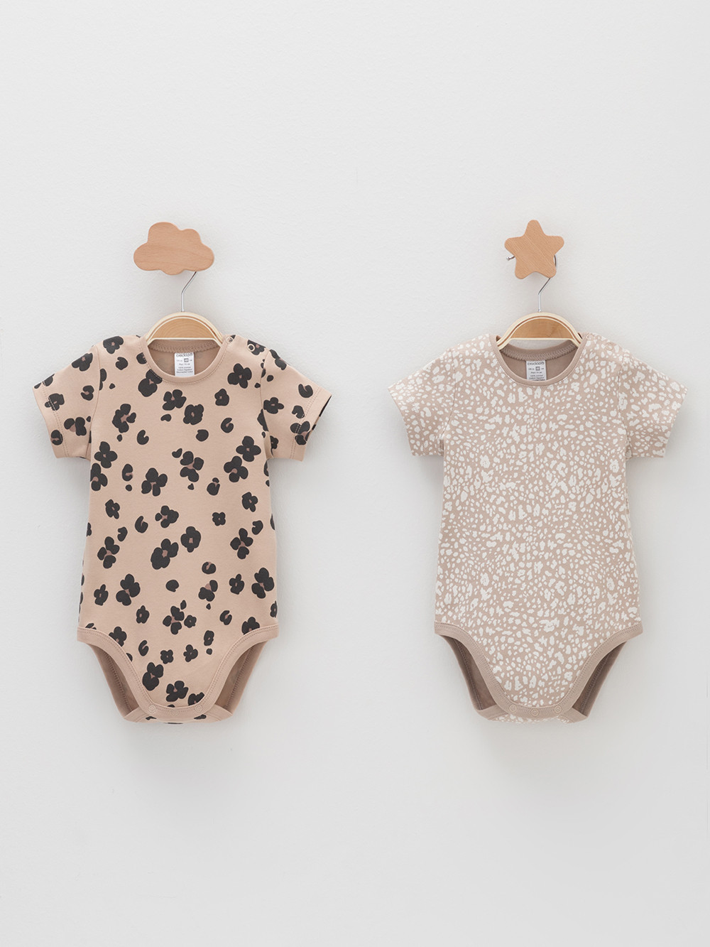 Боди для новорожденных, артикул: К 6073-2уп, цвет: бежевый