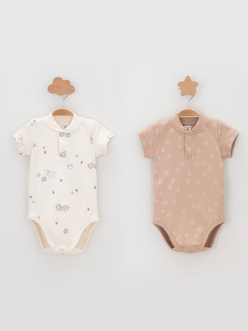 Боди для новорожденных, артикул: К 6543-2уп, цвет: бежевый
