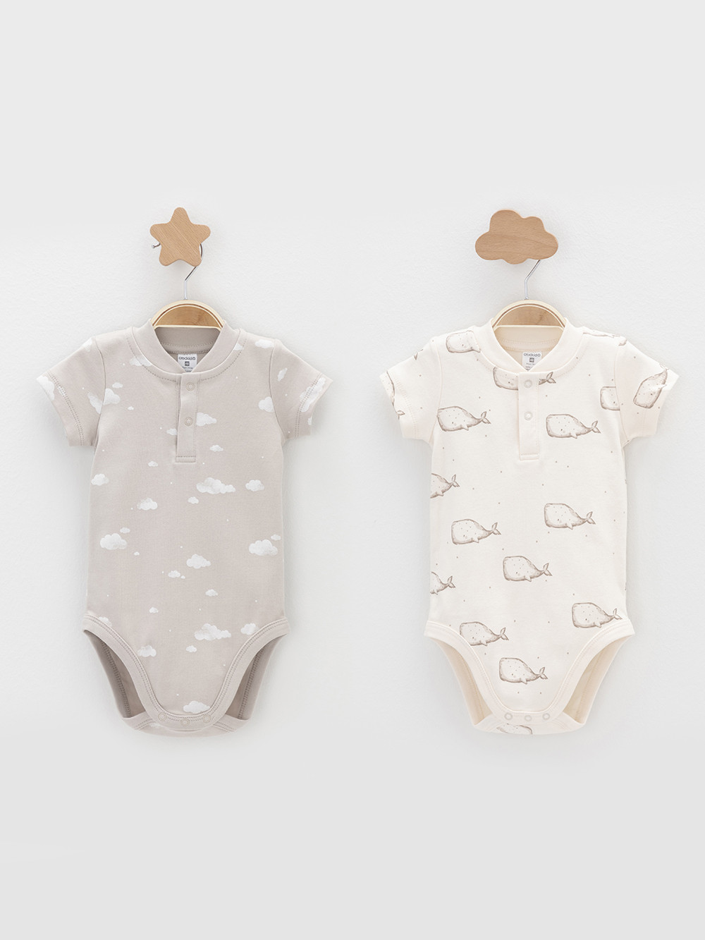 Боди для новорожденных, артикул: К 6543-2уп, цвет: светло-бежевый