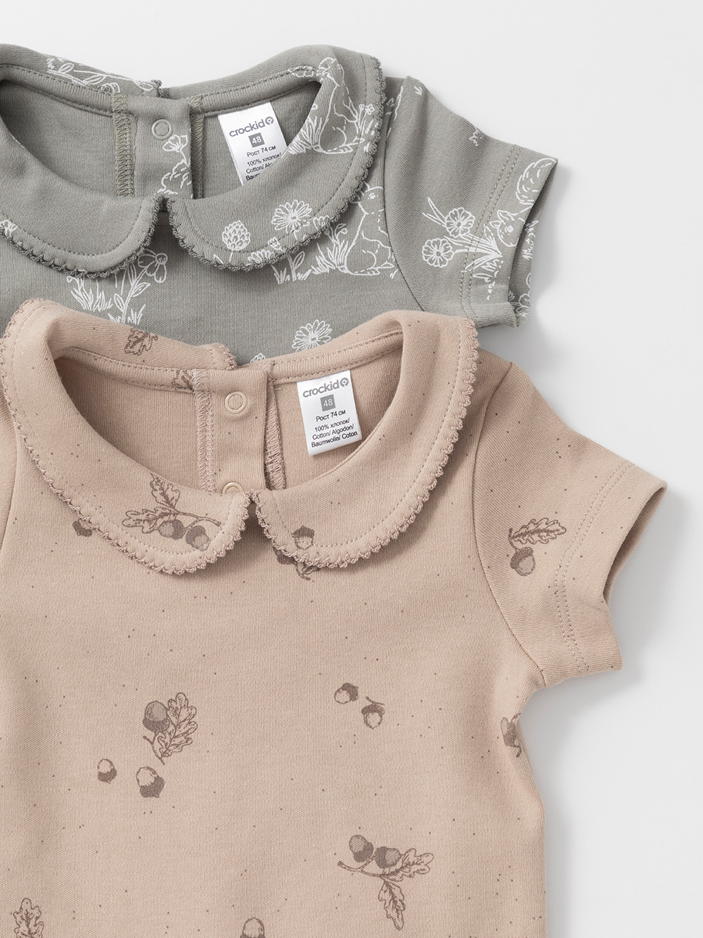 Боди для новорожденных, артикул: К 6540-2уп, цвет: хаки, фото 2