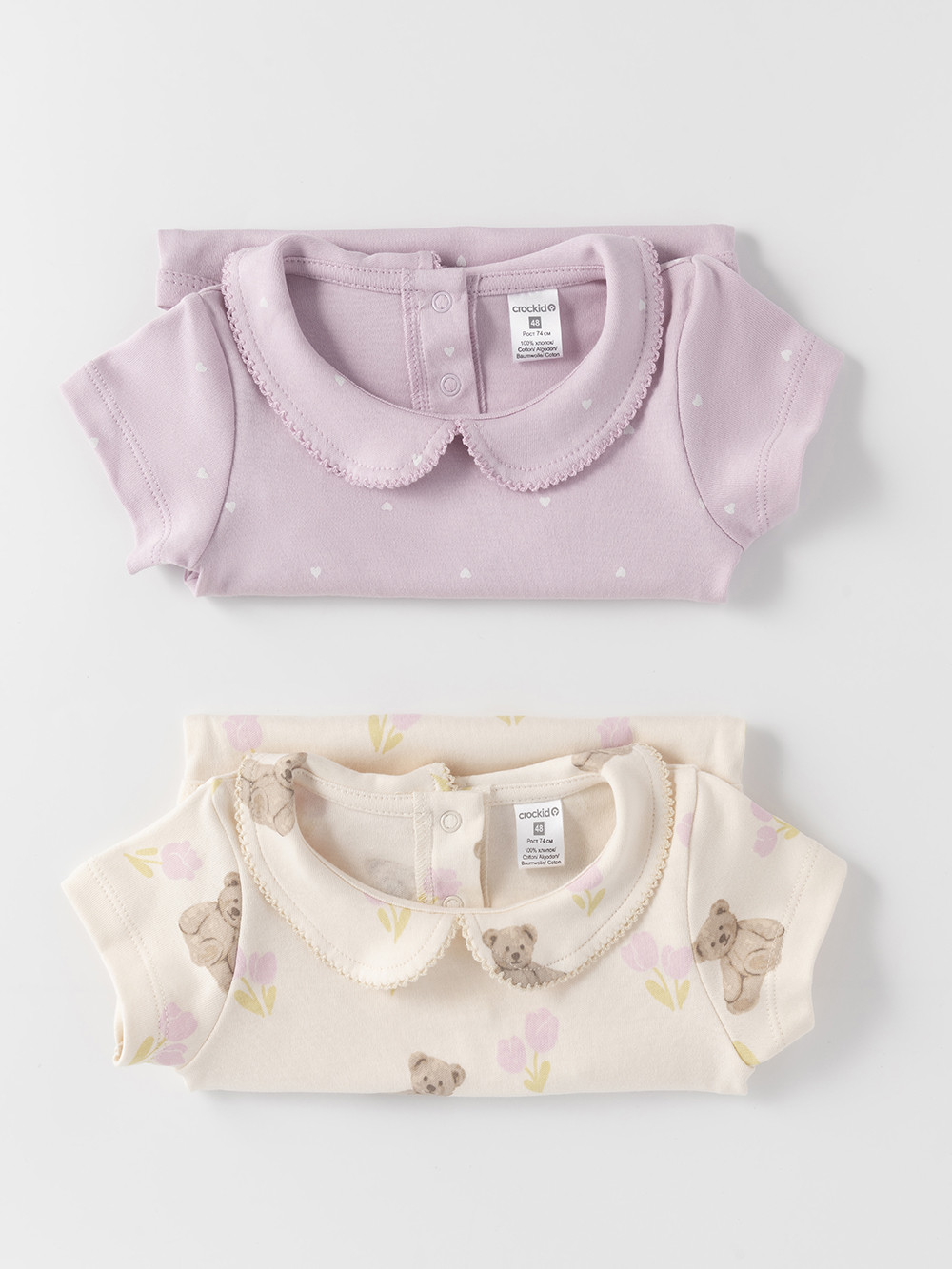 Боди для новорожденных, артикул: К 6540-2уп, цвет: светло-розовый, фото 5