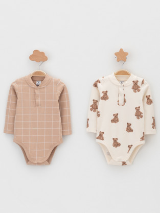 Боди для новорожденных, артикул: К 6542-2уп, цвет: сахар