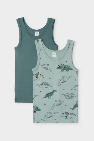 Майки для мальчика, артикул: К 1182-2уп, цвет: зеленый