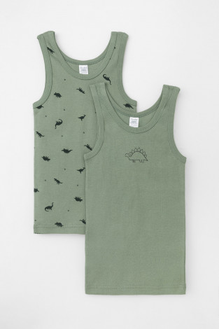 Майки для мальчика, артикул: К 1182-2уп, цвет: зеленый