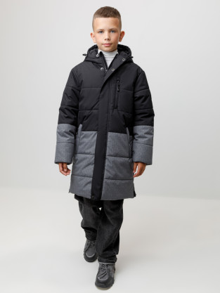 Пальто, плащи для мальчика, артикул: ВК 36109/1 ГР, цвет: черный