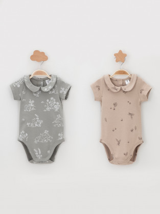 Боди для новорожденных, артикул: К 6540-2уп, цвет: хаки