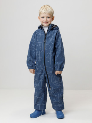 Комбинезоны утепленные для мальчика, артикул: ВК 60135/н/4 ГР, цвет: синий