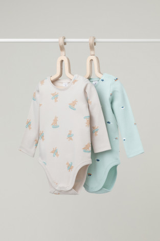 Боди для новорожденных, артикул: К 6342-2уп, цвет: голубой