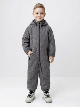 Комбинезоны утепленные для мальчика, артикул: ВК 60135/н/1 ГР, цвет: серый