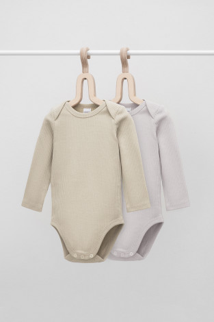 Боди для новорожденных, артикул: К 6526-2уп, цвет: серый