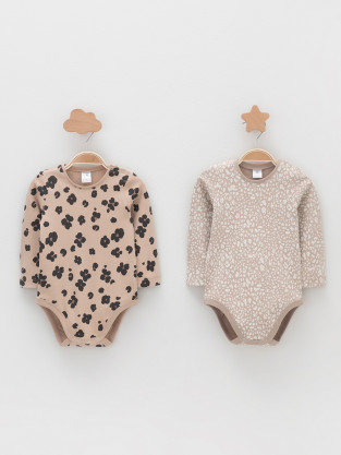 Боди для новорожденных, артикул: К 6087-2уп, цвет: бежевый