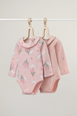 Боди для новорожденных, артикул: К 6539-2уп, цвет: розовый