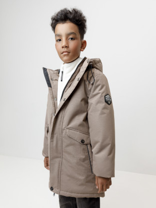 Пальто, плащи для мальчика, артикул: ВК 36097/5 ГР, цвет: коричневый