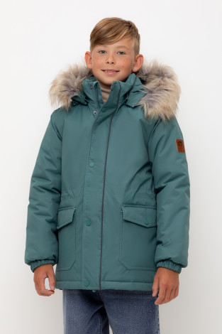 Пальто, плащи для мальчика, артикул: ВК 36096/5 УЗГ (122-158), цвет: зеленый