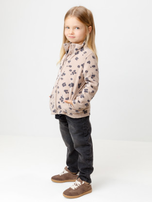 Куртка для девочки, артикул: ФЛ 34025/н/44 ГР, цвет: светло-бежевый