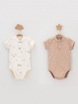 Боди для новорожденных, артикул: К 6543-2уп, цвет: бежевый
