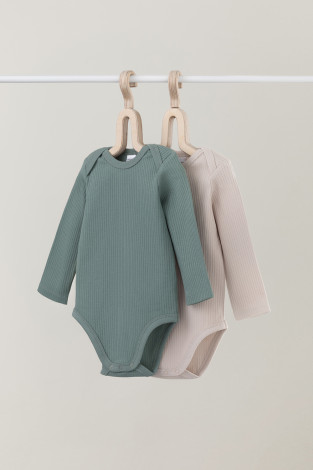 Боди для новорожденных, артикул: К 6526-2уп, цвет: бежевый