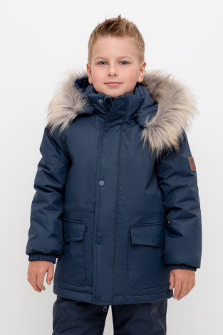 Пальто, плащи для мальчика, артикул: ВК 36096/6 УЗГ (104-122), цвет: темно-синий