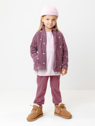 Куртка для девочки, артикул: ФЛ 34025-1/н/46 ГР, цвет: бордовый - 2 фото