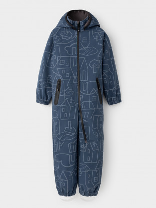 Комбинезоны утепленные для мальчика, артикул: ВК 60135/н/4 ГР, цвет: синий - 2 фото