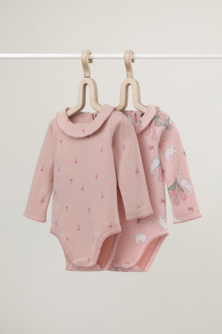 Боди для новорожденных, артикул: К 6539-2уп, цвет: розовый - 2 фото