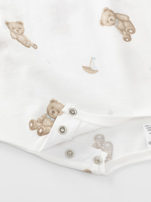 Боди для новорожденных, артикул: К 6294, цвет: сахар - 2 фото