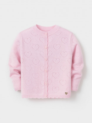 Жакет для девочки, артикул: КВ 30152/ш, цвет: розовый - 2 фото