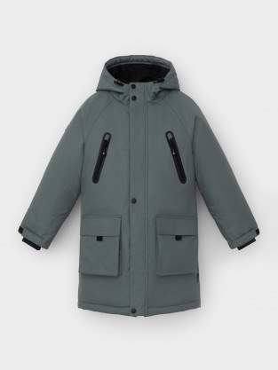 Пальто, плащи для мальчика, артикул: ВК 36112/2 ГР, цвет: зеленый - 2 фото