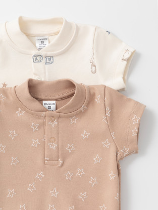 Боди для новорожденных, артикул: К 6543-2уп, цвет: бежевый - 2 фото