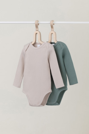 Боди для новорожденных, артикул: К 6526-2уп, цвет: бежевый - 2 фото