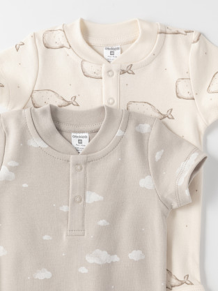 Боди для новорожденных, артикул: К 6543-2уп, цвет: светло-бежевый - 2 фото