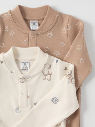 Боди для новорожденных, артикул: К 6542-2уп, цвет: бежевый - 2 фото