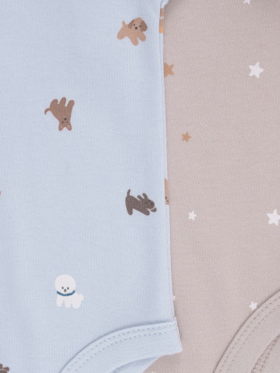 Боди для новорожденных, артикул: К 6542-2уп, цвет: светло-серый5 - 2 фото