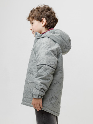 Куртки для мальчика, артикул: ВК 36093/н/2 ГР, цвет: зеленый - 2 фото