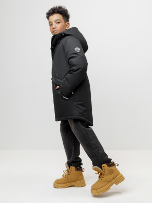 Пальто, плащи для мальчика, артикул: ВК 36097/4 ГР, цвет: темно-серый - 2 фото